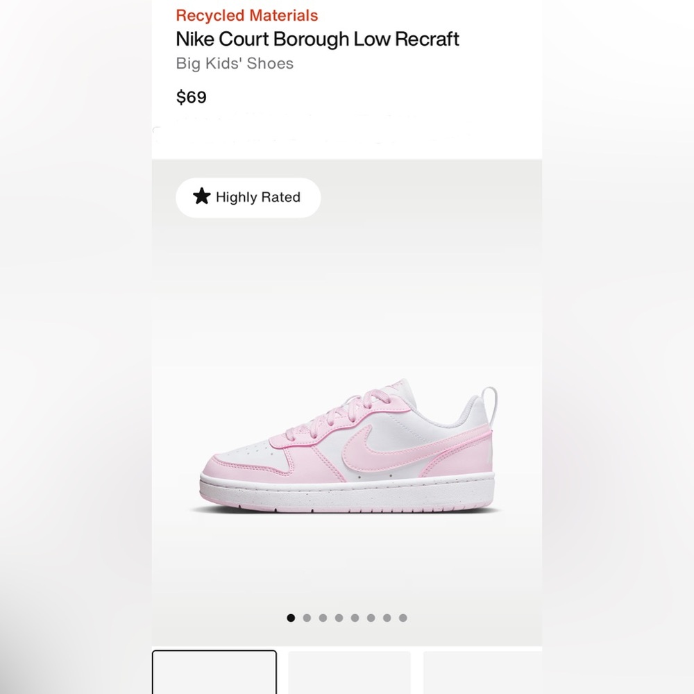 Nike White and Pink Low-Top Sneakers